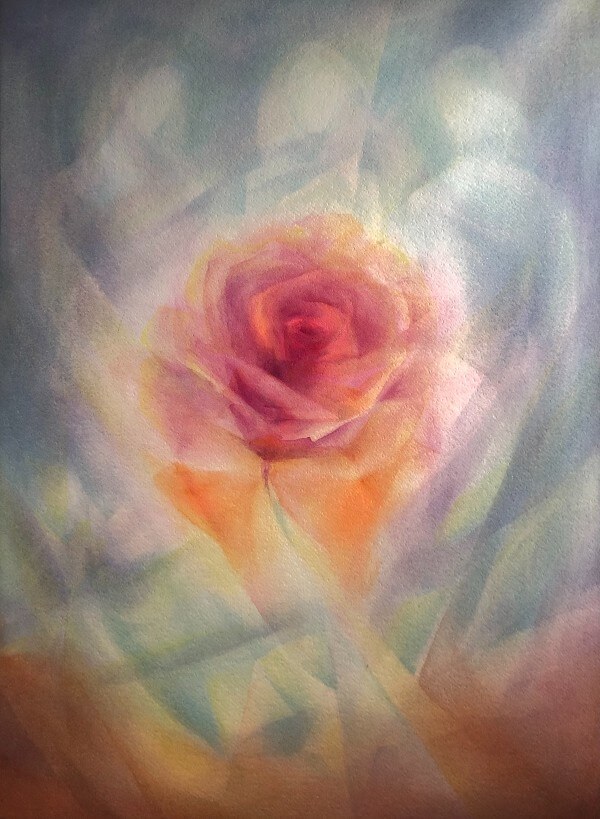Rózsa - Szokai-Máthé Imola akvarellje